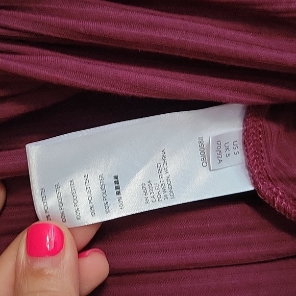 Free People Size Small Plum Day Dreaming Balloon-Sleeve Top - Picture 7 of 10